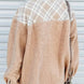 Pocketed Plaid Collared Neck Sherpa Jacket
