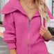 Zip Up Long Sleeve Cardigan