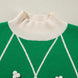 Diamond Pattern Contrast Trim Mock Neck Sweater