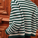 Striped Button Up Long Sleeve Cardigan