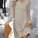 Perfee V-Neck Long Sleeve Knit Dress