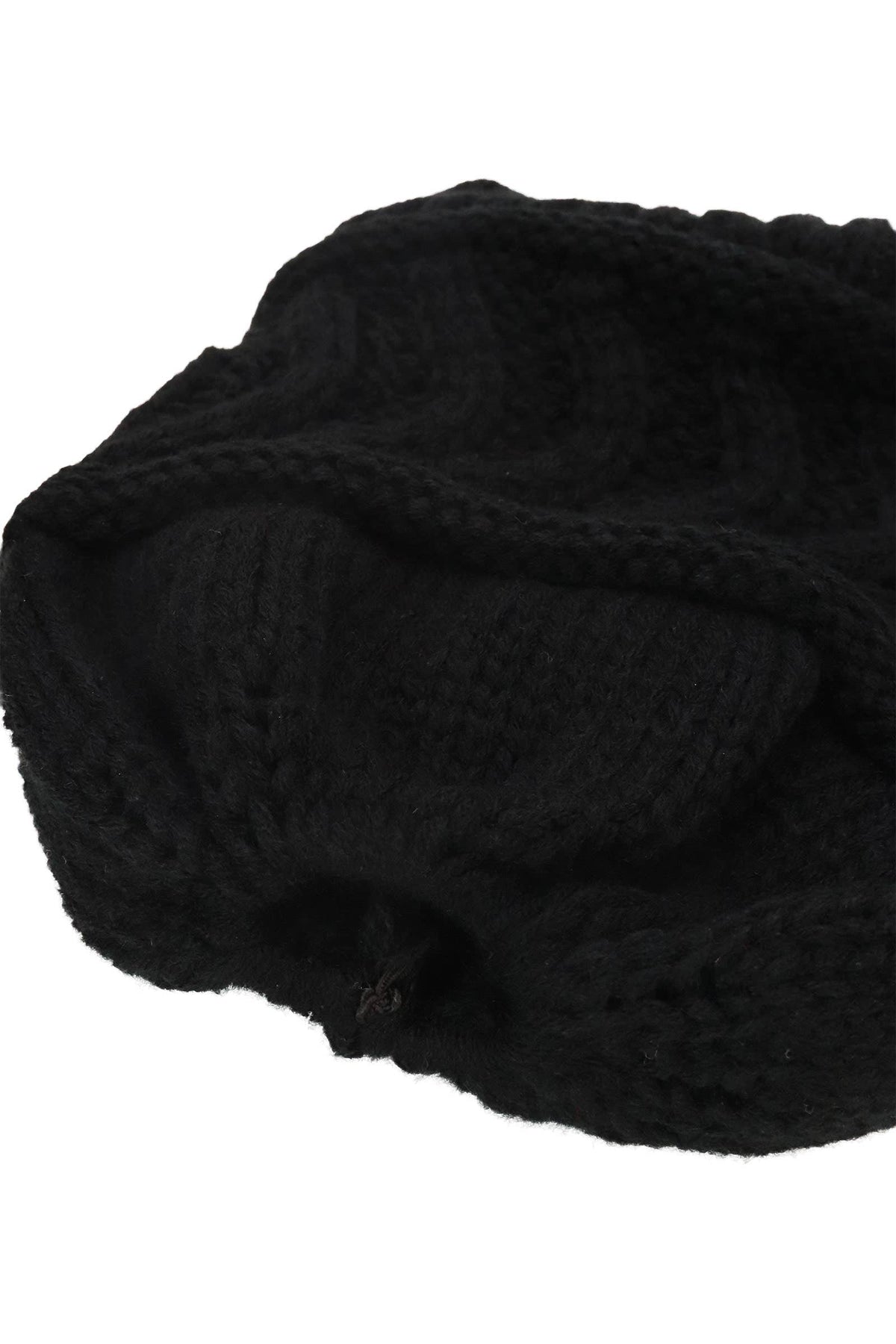 Classic Ponytail Chevron Cable Knitted Beanie