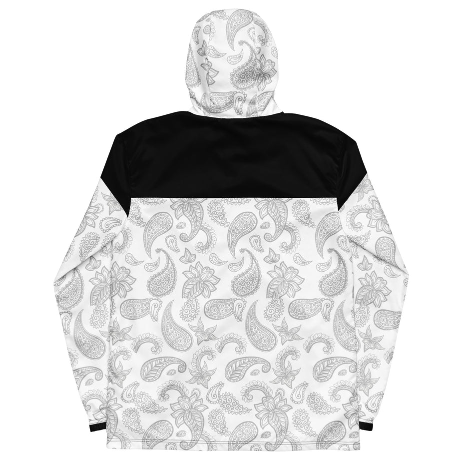 Kimante Paisley White Men’s Windbreaker Jacket