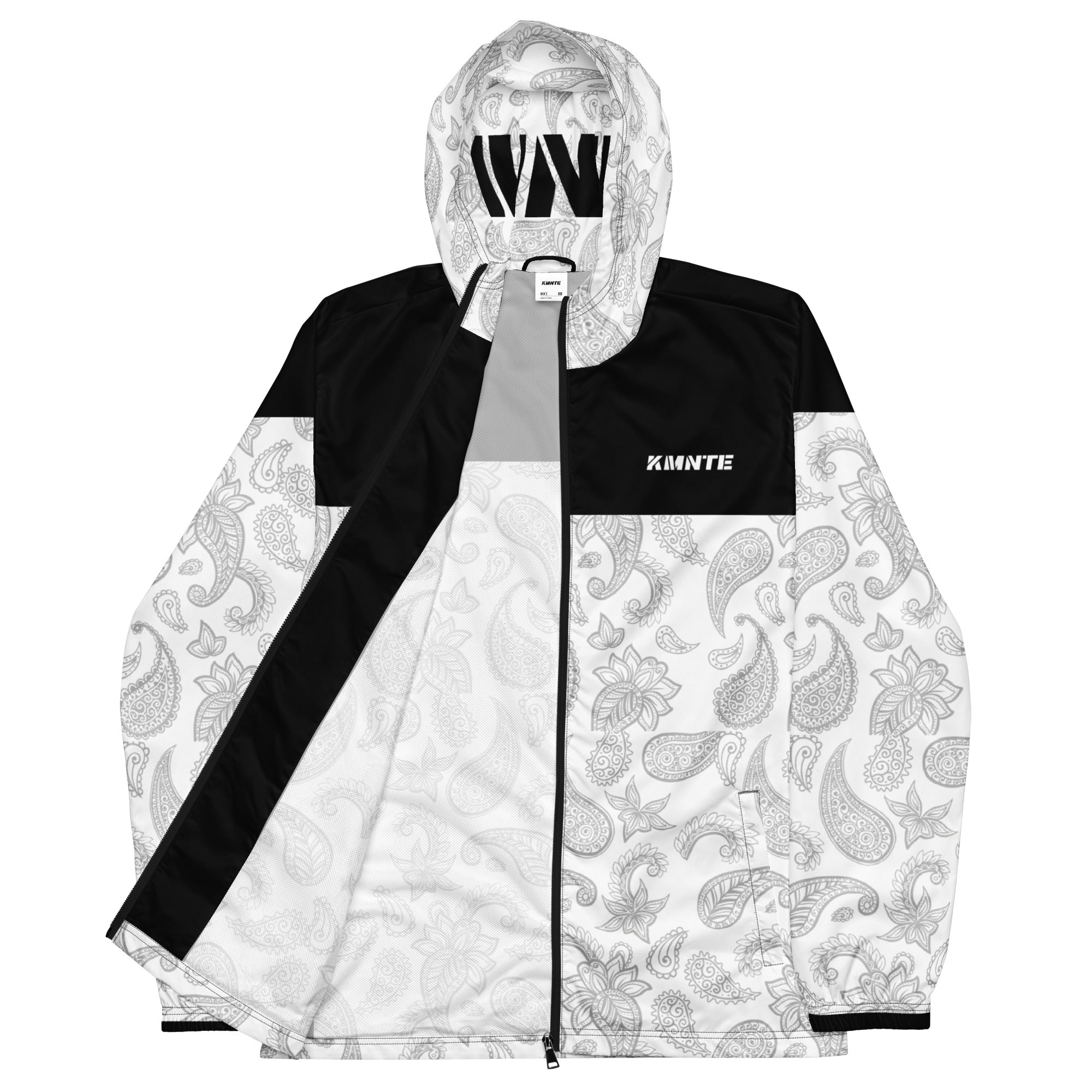 Kimante Paisley White Men’s Windbreaker Jacket
