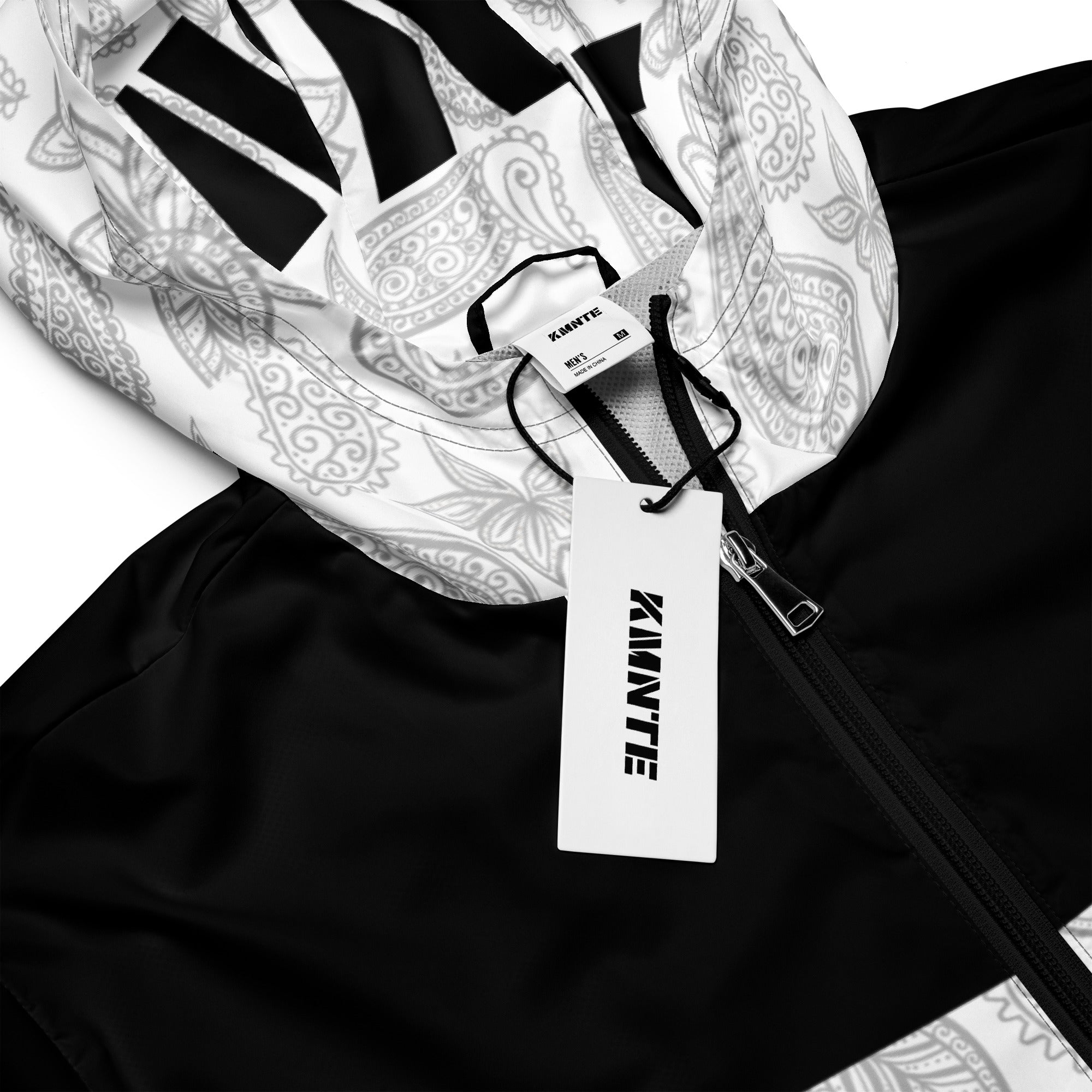 Kimante Paisley White Men’s Windbreaker Jacket