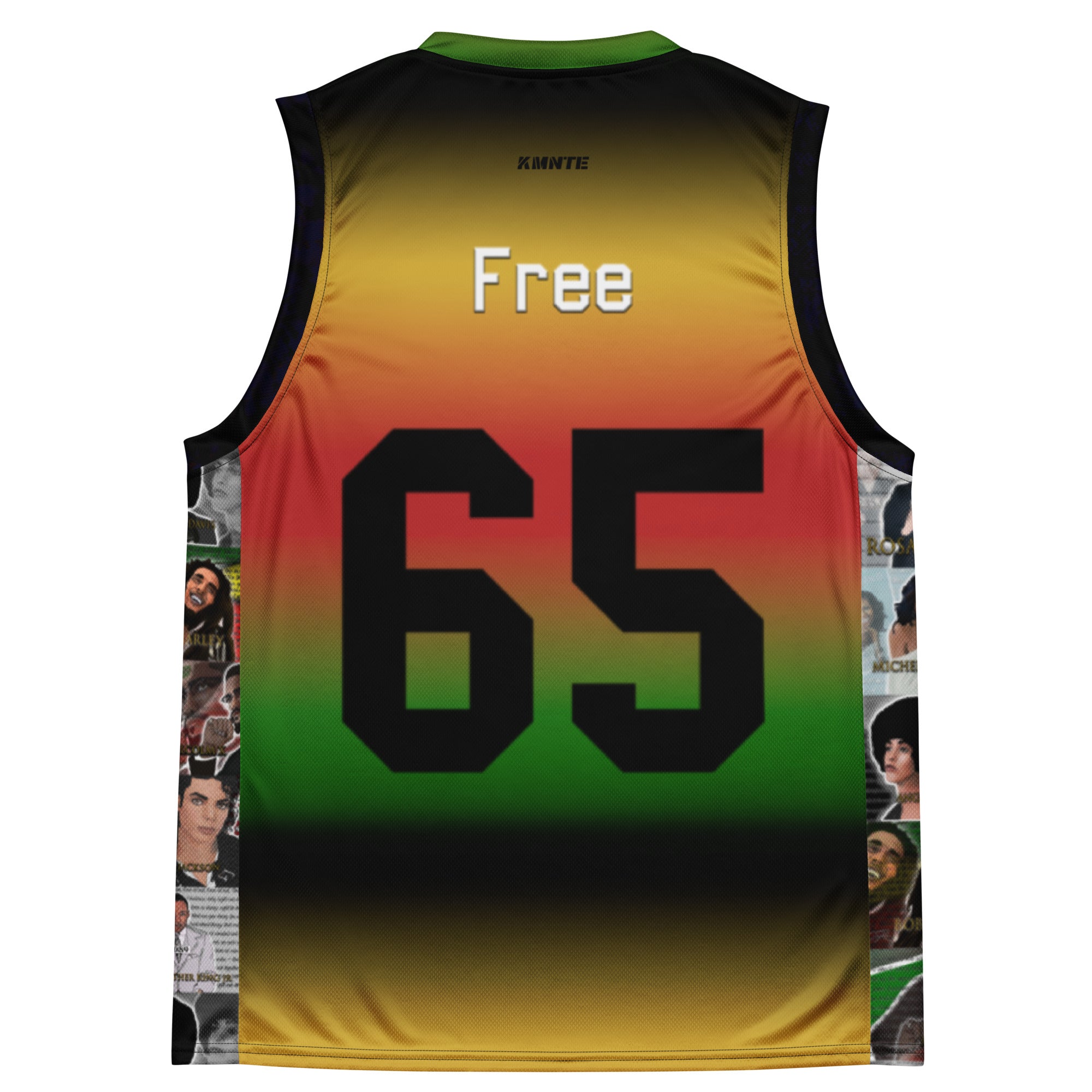 Juneteenth Kimante Recycled Unisex Basketball Jersey Alternative