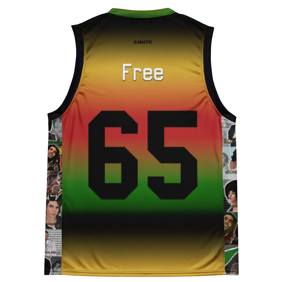 Juneteenth Kimante Recycled Unisex Basketball Jersey Alternative