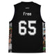 Juneteenth Kimante Recycled Unisex Basketball Jersey All Black