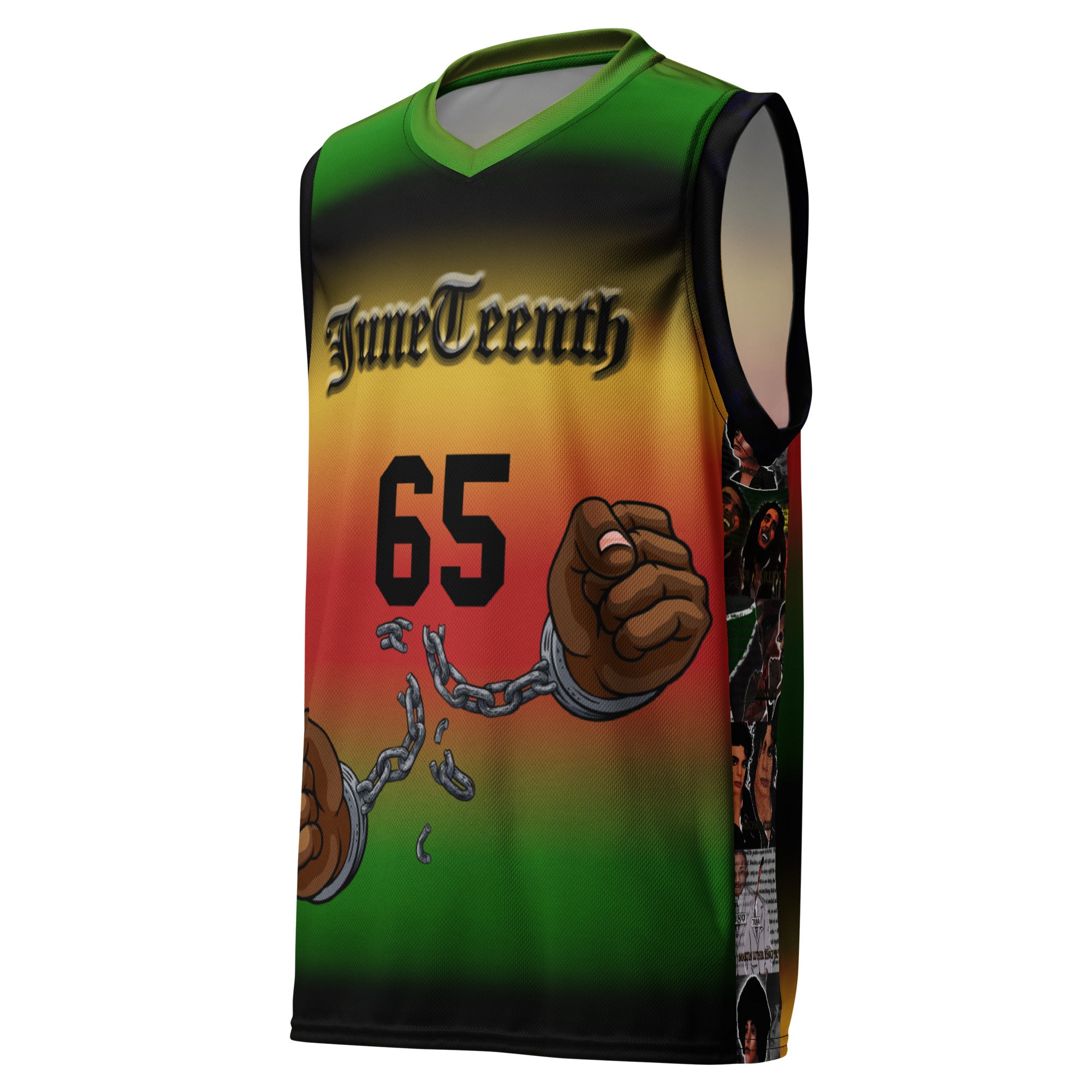 Juneteenth Kimante Recycled Unisex Basketball Jersey
