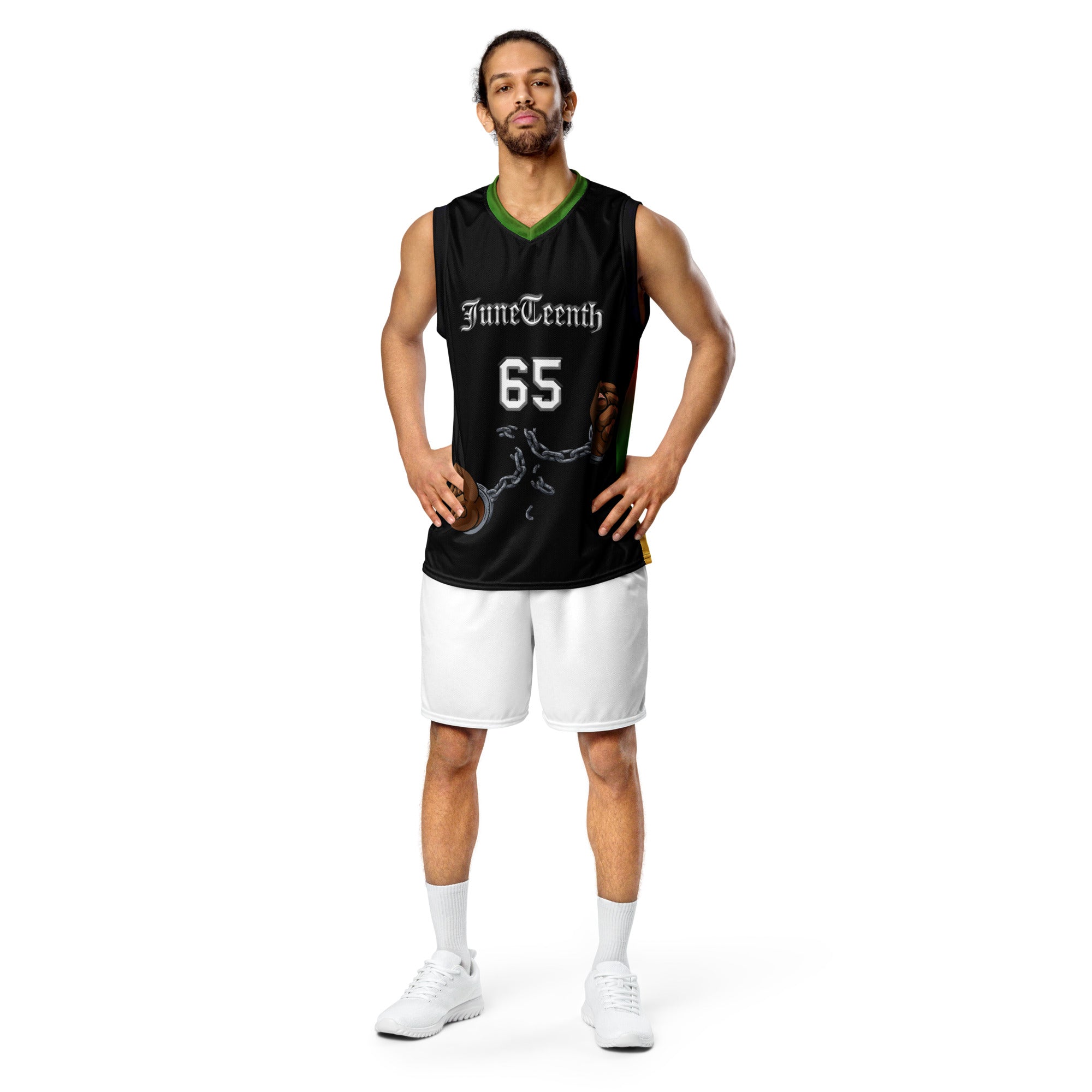 Juneteenth Kimante Recycled Unisex Basketball Jersey Alternative