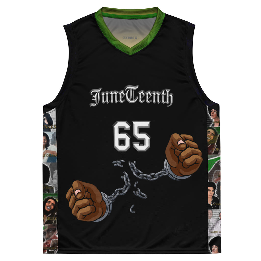 Juneteenth Kimante Recycled Unisex Basketball Jersey Alternative