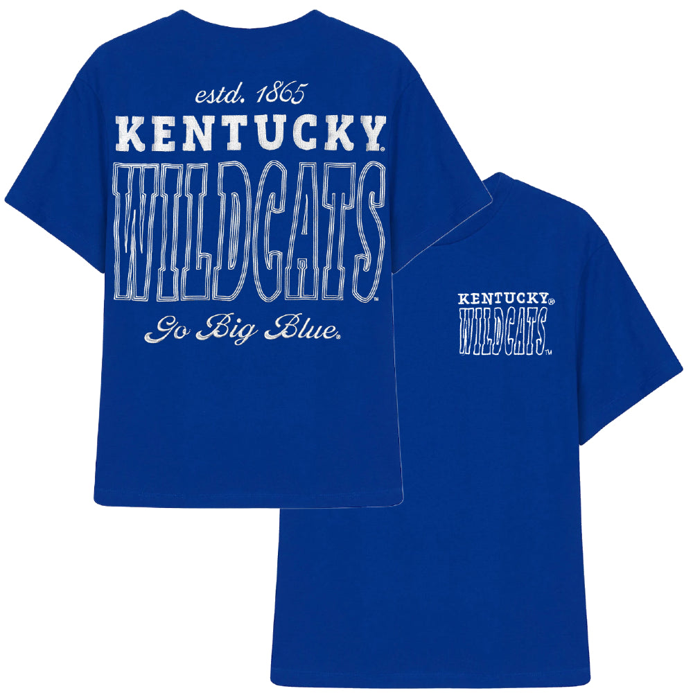 Kentucky Wildcats - NCAA Billboard Split Oversized Brand Tee T-Shirt