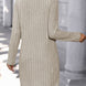 Perfee V-Neck Long Sleeve Knit Dress