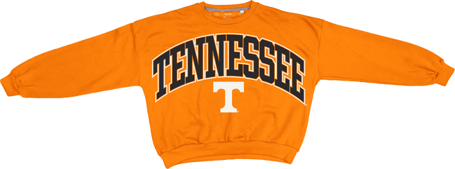 Tennessee Volunteers "Deep Basic Arch Logo Sweeper" - Long-Sleeve Crew-Neck Oversized Fleece