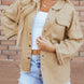 Raw Hem Pearl Trim Dropped Shoulder Denim Jacket
