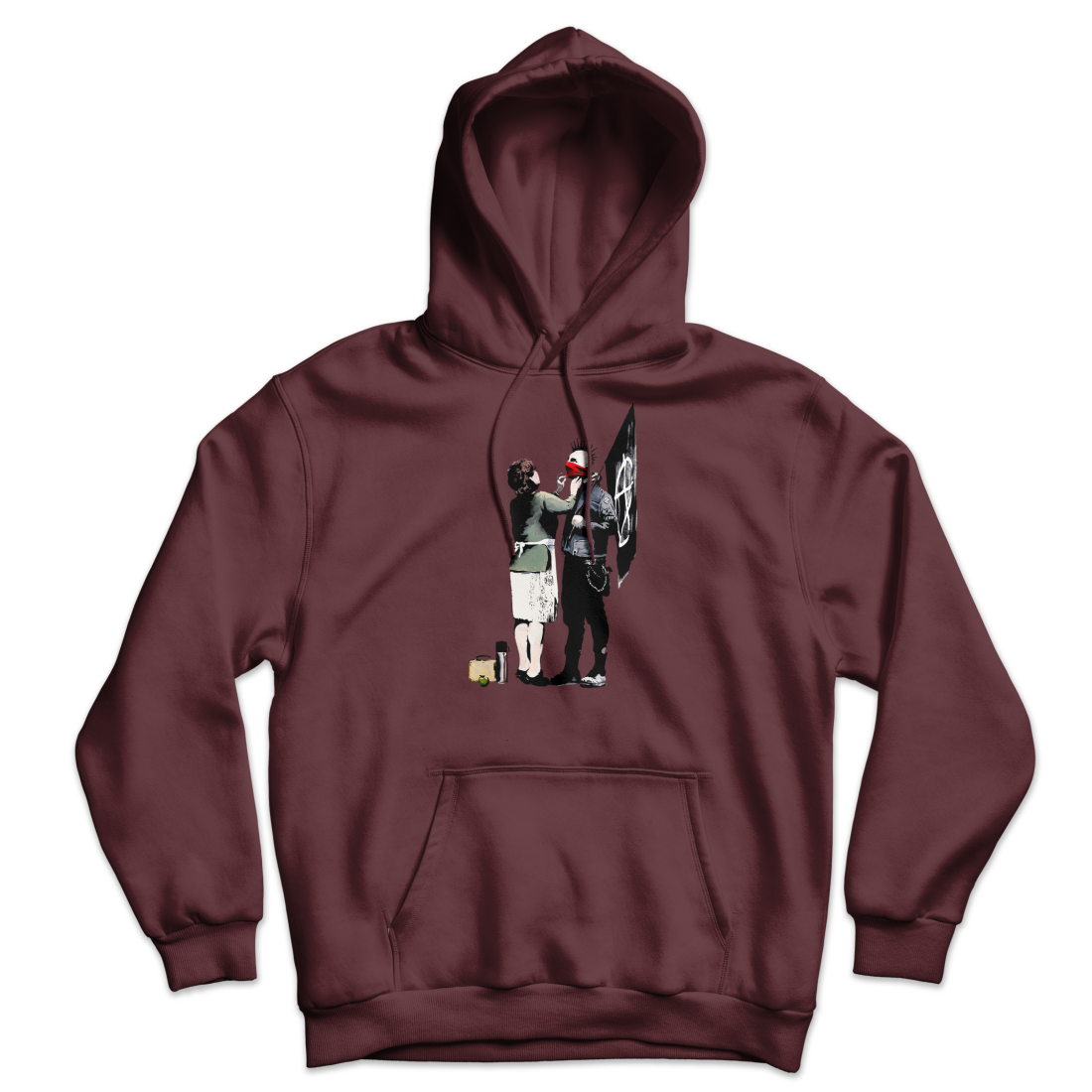 Banksy Anarchist Punk and His Mother Unisex Hoodie