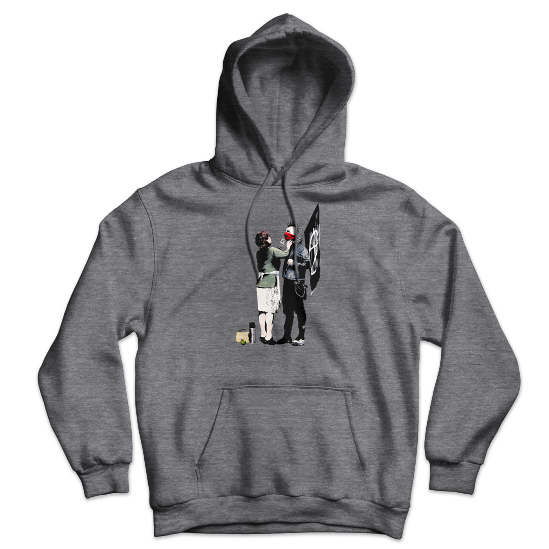 Banksy Anarchist Punk and His Mother Unisex Hoodie