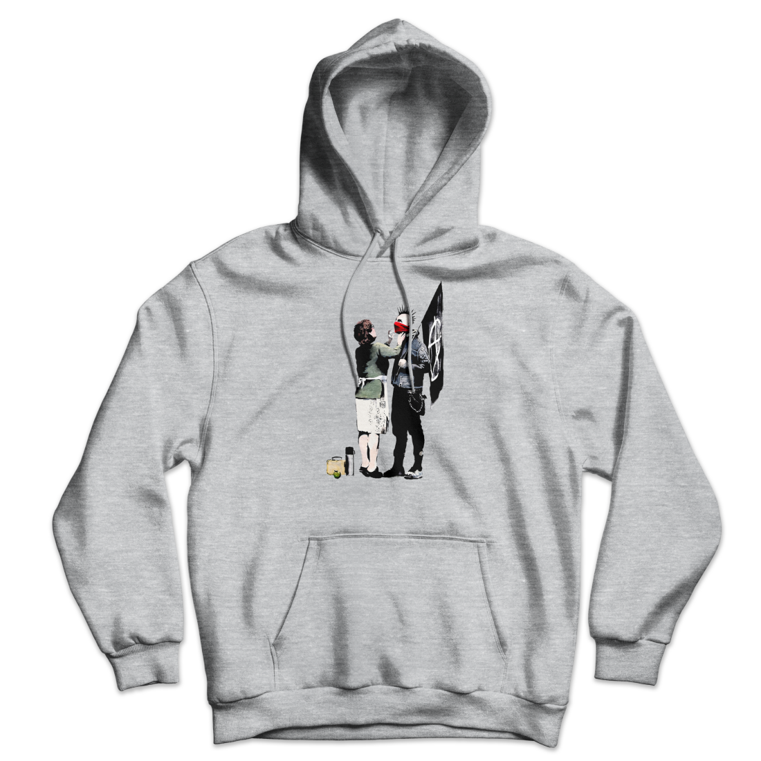 Banksy Anarchist Punk and His Mother Unisex Hoodie