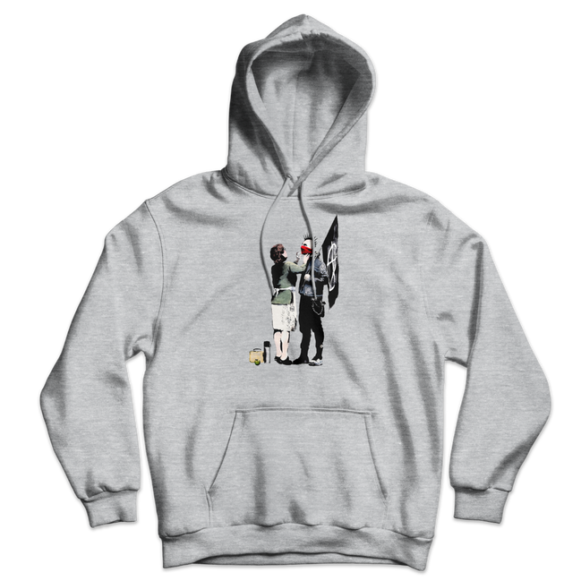 Banksy Anarchist Punk and His Mother Unisex Hoodie