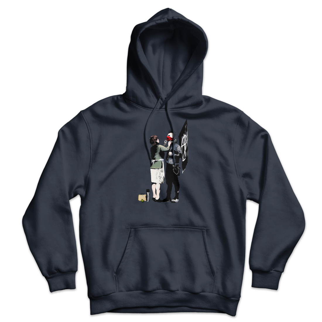 Banksy Anarchist Punk and His Mother Unisex Hoodie