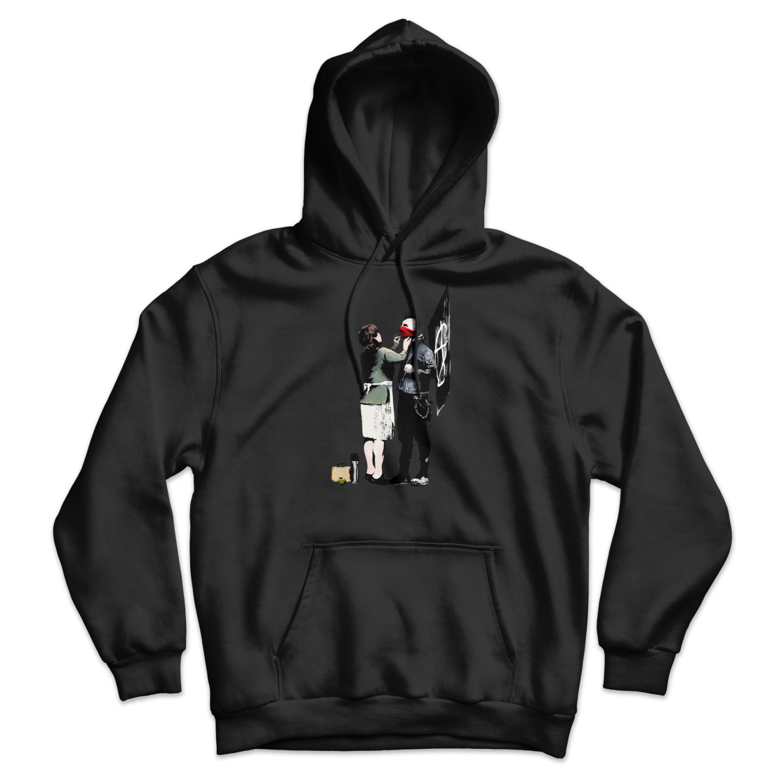 Banksy Anarchist Punk and His Mother Unisex Hoodie