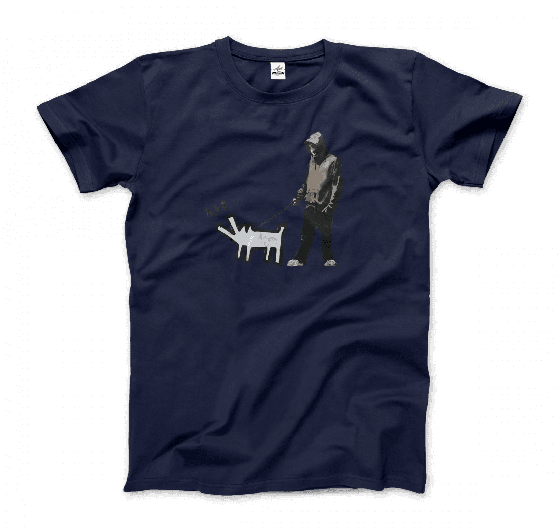 Banksy Dog Walker Artwork T-Shirt