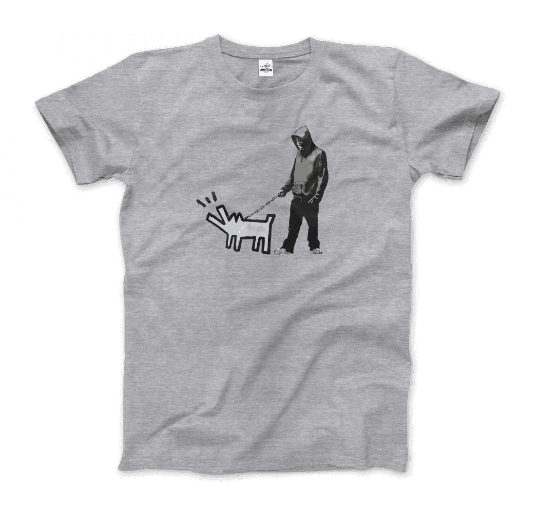 Banksy Dog Walker Artwork T-Shirt
