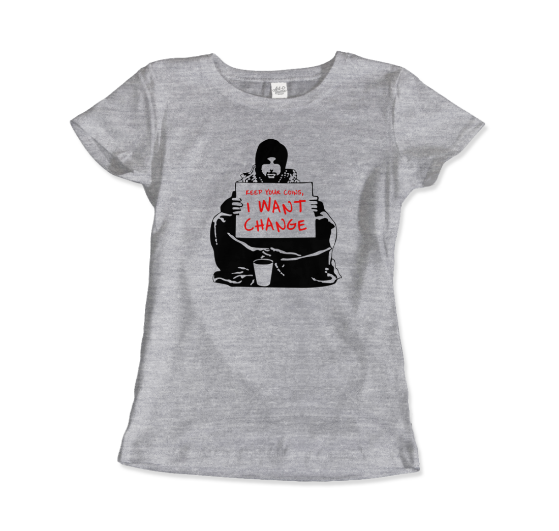 Banksy I Want Change Artwork T-Shirt