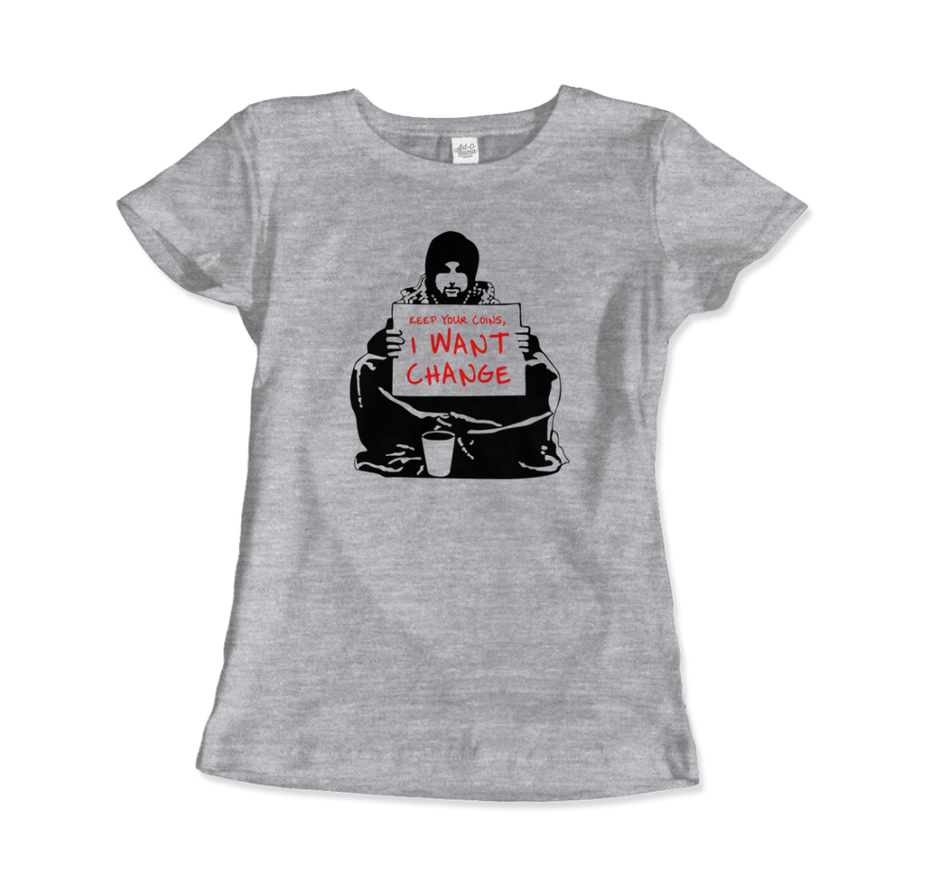 Banksy I Want Change Artwork T-Shirt