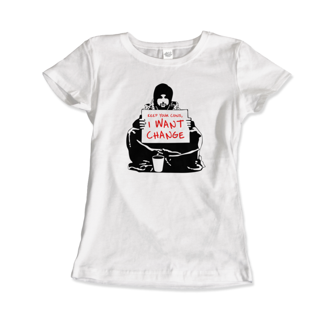 Banksy I Want Change Artwork T-Shirt