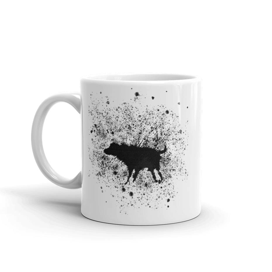 Banksy Wet Dog Splatter 2007 Street Art Mug