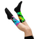 Kimante Green, Blue, Purple, Gold, and Black Swirl Socks