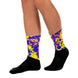 Kimante Gold and Blue Psychedelic Socks
