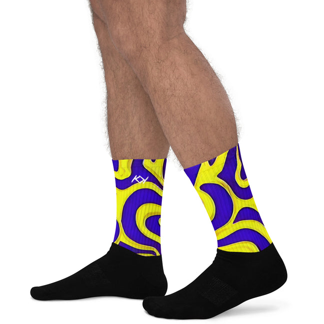 Kimante Purple and Gold Swivel Socks