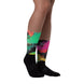 Kimante Green, Purple, Gold, and Black Swirl Socks