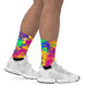 Kimante Pink, Purple, Green, Gold and Blue Swirl Socks