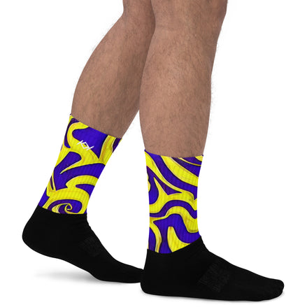 Kimante Purple and Gold Swivel Socks