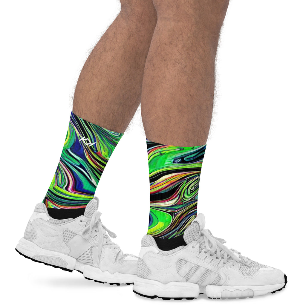Kimante Green Swivel Socks