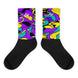 Kimante Purple, Black, Blue, and Gold Swivel Socks