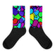 Kimante Red, Green, Yellow, and Blue Floral Rock Socks