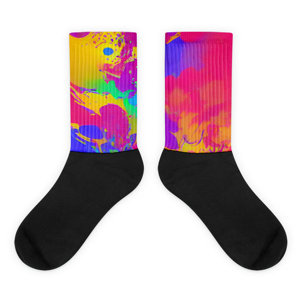 Kimante Red, Purple, Blue and Green Psychedelic Socks