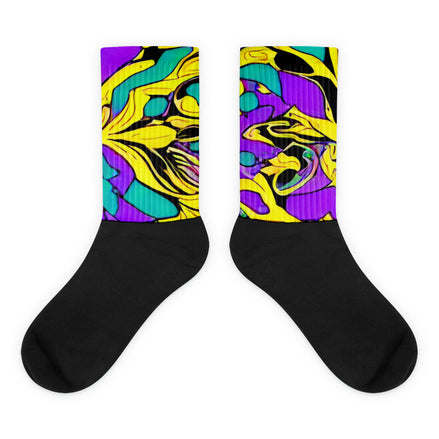 Kimante Purple, Black, Blue, and Gold Swivel Socks