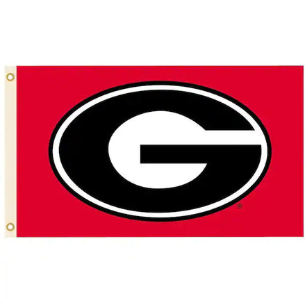 Georgia Bulldogs - Red Background 3" X 5" House Flag