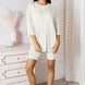 Basic Bae Full Size Soft Rayon Three-Quarter Sleeve Top and Shorts Set