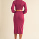 MABLE Front Twisted Knit Top and Midi Skirt Set