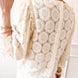 Flower Jacquard Flounce Sleeve Blouse