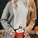 Color Block Textured Drop Shoulder Sweater