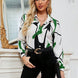Printed Collared Neck Long Sleeve Shirt