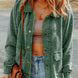 Snap Down Flap Pocket Long Sleeve Shacket