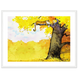 Calvin and Hobbes Resting on a Tree Poster